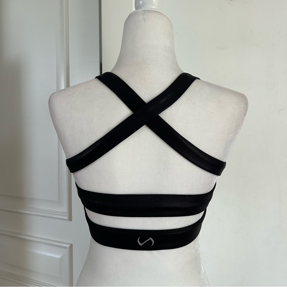 TLF Arctic Sports Bra and High Waisted Legging Set Shine Black - Picture 9 of 15